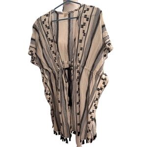 Ann Taylor Loft Beach Black & White Swimsuit Coverup Size S